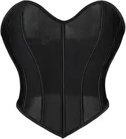 [OFFSUM] Women's Sexy Corset - Fashion Mesh Summer Strapless Sleeveless Bustier Crop Top Adjustable Solid Color Large Size Party Bridal Lingerie