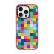 iPhone 16 Pro Impact Case MagSafe Compatible Polka Daub Grid