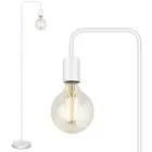 Floor Lamp White Industrial Floor Lamp 63In Standing Lamp E26 Socket On/Off Foot