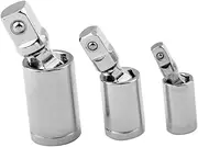 jojofuny 3pcs Drive Joint Socket Adapter Set Universal Swivel Socket 1/2'' 3/8'' 1/4''