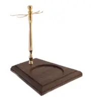 Colonel Conk Wood Stand with Gold Tone Accents, #139