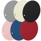 6 Pack Round Silicone Trivet Mats Heat Resistant for Kitchen Hot Pots and Pans