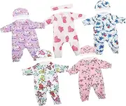 ERINGOGO Fashionable Mini Doll Outfits Sets of Reborn Doll Clothes for Girls Boys Safe Realistic Dress up Sets for Dollhouse