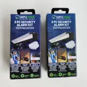 2 Pk 3pc Security Door Stop Alarm System Hotel Home Wireless Security Safety