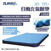 在飛比找Yahoo奇摩購物中心優惠-TURBO TENT 3D TPU自動充氣床墊 132cm 