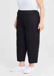 [Taking Shape] Taking Shape Petite Stretch Linen Esme Pant Size 16 in Black - Plus Size Women's Petite Plus Black