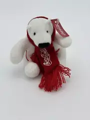 Coca Cola Polar Bear Plush Mini 4" Coke Logo Red Scarf Collectible Tag on 2020