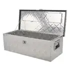 30"x13"x10" Aluminum Truck Bed Tool Box Trailer Pickup Storage Toolbox Silver
