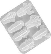 BEBEMOKO 1Pc Silicone Cactus Mold DIY Resin Craft Mold for Unique Cacti Decorations for Handmade Ornaments Garden Home Decor Present for Craft Lovers