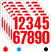 6 Sheets 3 Inch Vinyl Mailbox Numbers Stickers Self Adhesive,Waterproof Address