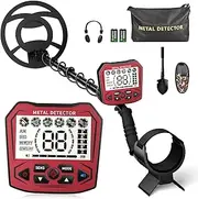 [GJCrafts] Metal Detector for Treasure Hunting and Metal Tracking (Red)