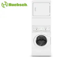 在飛比找PChome24h購物優惠-《Huebsch優必洗》雙層式上烘下洗滾筒式電力型洗/乾衣機