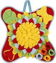 Dog Foraging Mat,Dog Sniffing Mat,Puppy Snuffle Mat,Cat Snuffle Mat,Rabbit Foraging Mat,Pet Snuffle Mat,Dog Puzzle Mat for Small and Medium Dogs (Red)