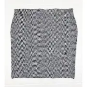 NWT Lane Bryant Pull On Stretchy Bandage Bodycon Pencil Skirt Black Gray 22/24