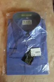 ROSSINI MENS BLUE DRESS SHIRT SZ 16 32/33 NWT DHA426