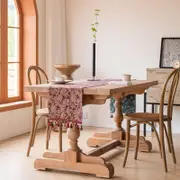 Jacquard Red Water Plant 33-180cm Elegant Geometric Jacquard Table Runner with Tassels - Modern Dining & Coffee Table Decor