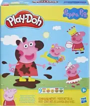 Play-Doh Peppa Pig Stylin' Set, Peppa Pig Playset With 9 Cans And 11 Tools, Pig
