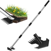 Hoe Garden Tool, Scuffle Garden Hoe for Weeding with 30-60 Inch Steel Long Ha...
