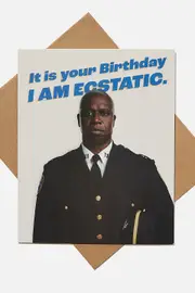 [Typo] Typo - Brooklyn Nine-Nine Funny Birthday Card - Lcn uni brooklyn 99 captain holt ecstatic SOLID LCN UNI BROOKLYN 99 CAPTAIN HOLT ECSTATIC