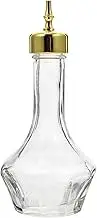 Amosfun Bitters Bottle 50ml Glass Dasher Bottle with Dash Cocktail Shaker for Bartender Home Bar Restaurant Golden