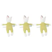 3PK Annabel Trends Cuddly Wuddlies Plush Kids/Toddler Toy 17x6cm Small Unicorn