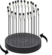 360 Degree Rotation Painting Stand Base Holder and 20 Pack Model Painting Alligator Clip Stick with Rubber Tips for Airbrush Hobby
