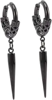 [SHERCHPRY] Unisex Cool Style Earrings 2pcs Hip Hop Dangle Spike Earrings Retro Punk Style for Men Women