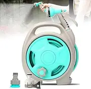 Retractable Garden Hose Reel, Hose Reels Garden Hose Reel Cart, Portable Garden Stable Hose, Durable Hideaway Garden Hose Cabinet with Crank Handle, Slow Return System B