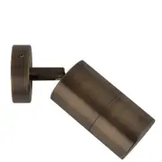 CLA Lighting MR16 Exterior Wall Pillar 1-Light Adjustable Spot Light (Rustic Brass) IP65