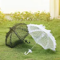 在飛比找樂天市場購物網優惠-小V優購太陽傘 蕾絲傘 油紙傘 晴雨兩用傘歐式白色蕾絲傘攝影