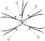 10Pcs Adjustable Windproof Hat Chin Strap Lanyard Clip for Face Masks Gloves Accessories Secure and Comfortable for Women Men and Seniors