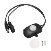 DC 5-24V 5A PIR Motion Sensor Switch Activated LED Lights with DC Cable Black