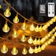 Globe String Lights 49.2 Feet 100 LED, Plug in Crystal Fairy String Lights
