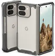 [URBAN ARMOR GEAR] UAG Made for Google Pixel 9 Pro Fold Case Plyo Ash, Transparent Clear Anti-Yellowing Rugged Anti-Scratch Shockproof Military Drop Tested MIL-STD Protective Cover