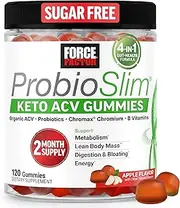 Force Factor ProbioSlim Apple Cider Vinegar Gummies with Organic Apple Cider Vinegar and LactoSpore Probiotics and Prebiotics to Support Digesetion, Weight Management, and Immune Health, 120 Gummies