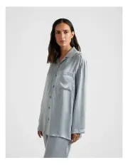 [Fine Day] Pure Silk Shirt in Light Blue