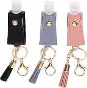 OFFIGAM 3Pcs Travel Bottles Key Chain Compact Empty Containers for Hand Lotion Shampoo Perfume for Purses Backpacks Diaper Bags