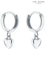 Ted Baker Silver Tone HARRYE: Tiny Heart Huggie Earrings (C67332) | $69
