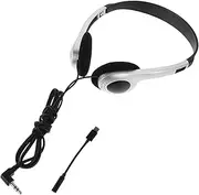 ASAKKURA Vintage Headphones for Students Comfortable Ear Design Sound for Computers Phones Tablets Classroom Use with USB Adapter