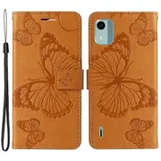 Leather Phone Case for Nokia C12 4G/C12 Plus/C12 Pro,Stand Wallet Imprinted Cover