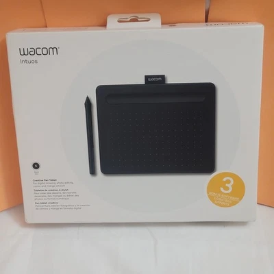 Wacom Intuos Graphics Drawing Tablet, Small 7.9"x 6.3", Black, CTL4100, New