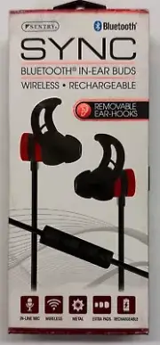 Sentry "Sync" Bluetooth In-Ear Buds Wireless/Rechargeable (BT550)
