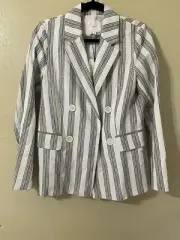 NWT A Loves A Linen Blend Blazer ladies size small PP209