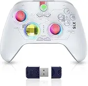 EasySMX X15 PC Controller, Wireless Bluetooth Controller with Hall / Trigger Hall Joysticks/RGB Lighting, No Stick Drift, No Dead Zone, for Windows PC, Android, Steam and Switch