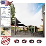 Durable White Triangle Sun Shade Sail 20' - Ideal for Weddings & Outdoor Events