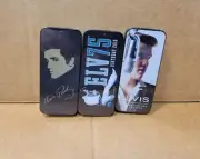 Lot of 3 ELVIS Presley Collectible Tin With Guitar PIcks WERTHEIMER 75th GOLD