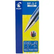 Pilot BP-S Fine Ballpoint Pens Blue 12 Pack
