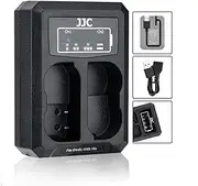 [JJC] EN-EL15 EN-EL15a EN-EL15b Battery Charger USB Dual Slots for Nikon Z f Z6 III Z6II Z7II D780 Z6 Z7 D850 D750 D610 D600 D500 D7500 D7200 D7100 D7000 D810A D810 D800E D800, with 40cm Extension Cable