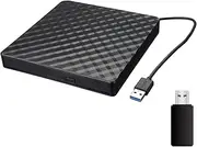 USB External Hard Drive, 8X Speed Usb3.0 Optical Drive Computer, USB External Storage Hard Drive, Portable Data Recorder, Multiuse Burner Driver for Playing Movie Installing Software Back Up Data