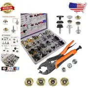 80 Sets Heavy Duty Screw Snaps & Pliers Tool - Versatile Canvas Snap Kit